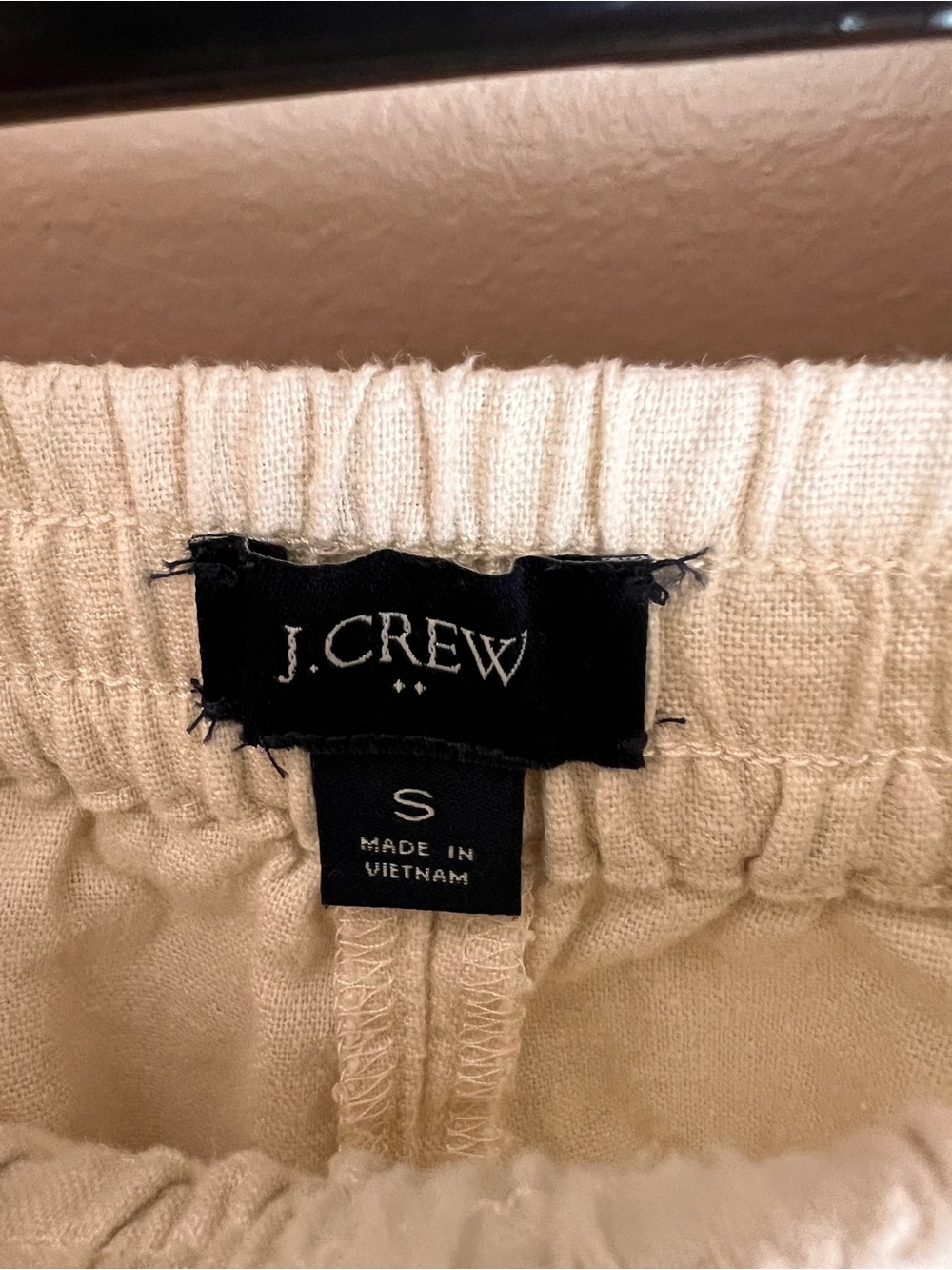 J. Crew Drawstring Linen-Blend Shorts in Cream - Picture 3 of 5